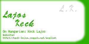 lajos keck business card